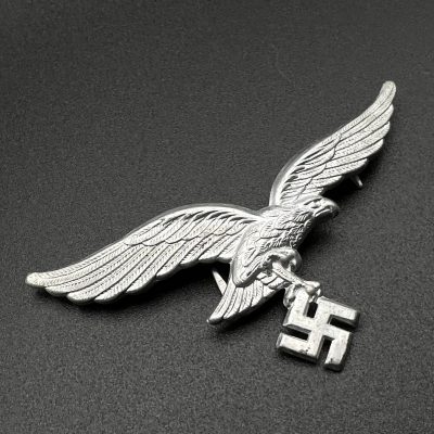 Original Luftwaffe Aluminum Cap Cockade (Third Reich).