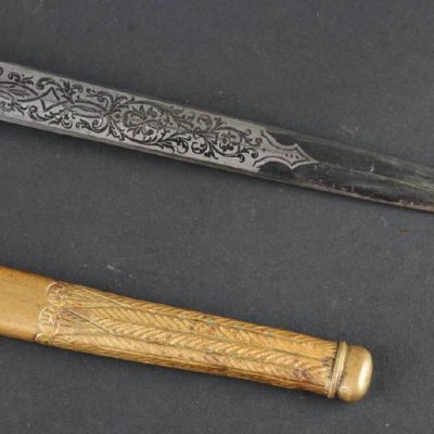 Yugoslavian police officer’s dagger with hanger.