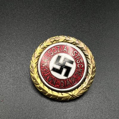 NSDAP Small Golden Party Badge No. 19504