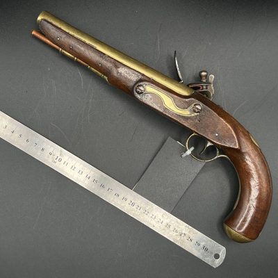 Brass Mounted Brass Barrel British Flintlock Officer’s Pistol By Ketland & Co