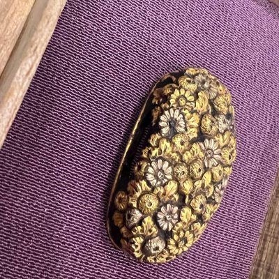 Japanese fuchi-kashira. Certified.
