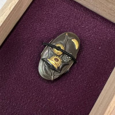 Japanese fuchi-kashira. Certified.