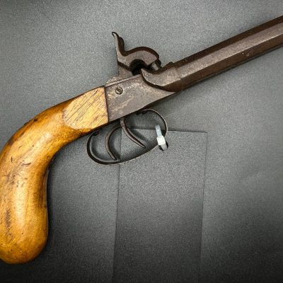 Original Victorian Era Double Barreled Percussion Coat Pistol