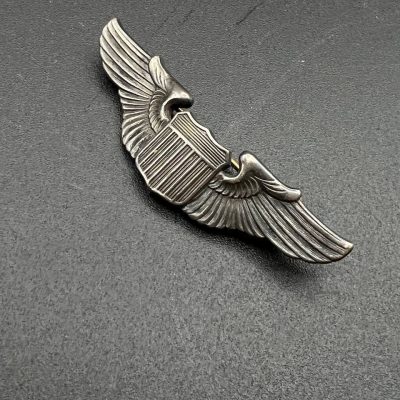 U.S. Army Air Corps Pilot Wings Badge, Small Version, Sterling Silver, WWII