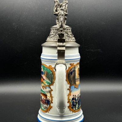 Bavarian Reservist Beer Stein – 2nd Royal Bavarian Field Artillery Regiment “Prinz Leopold,” 1st Battery, Munich (c. 1895–1905)