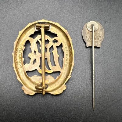 DRA (Deutscher Reichsausschuss für Leibesübungen) Badge with Miniature