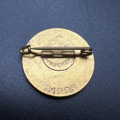 Small Golden NSDAP Party Badge