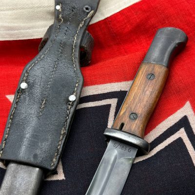 German WWII K98 Bayonet. S/185G Matching Numbers, With Frog