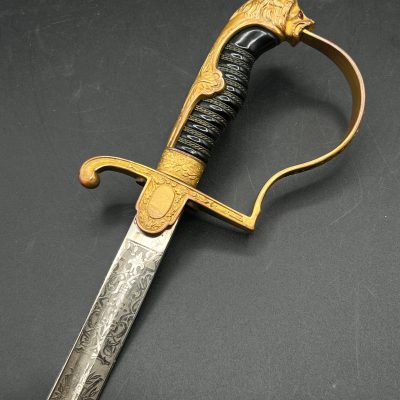 German Army (Heer) Officer’s sword by Alcoso. Engraved