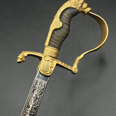 German Army (Heer) Officer’s sword by Weyresberg. Engraved
