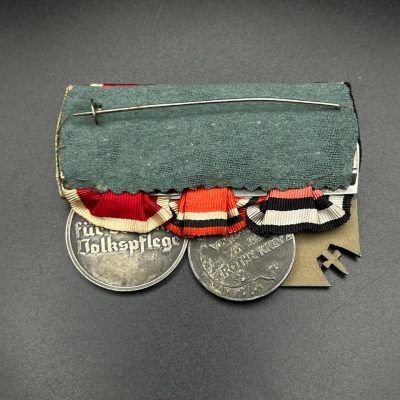 3-Piece Medal Bar of a Prussian Red Cross Veteran.
