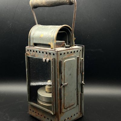 German Railway Signal Lantern, DR (Wehrmacht/Reichsbahn) body, post-war DB overhaul.
