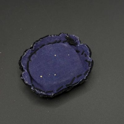 Kriegsmarine Officer Cap Wreath, Bullion Embroidery on Black Wool