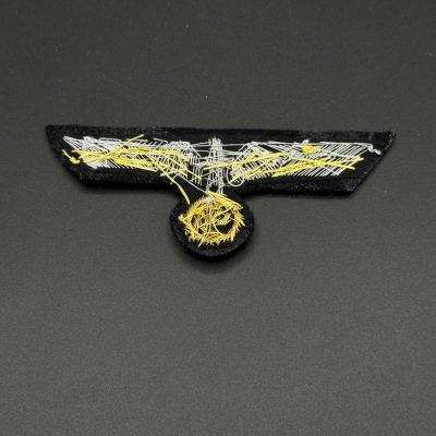 Kriegsmarine Officer Breast Eagle, Bullion on Black Wool