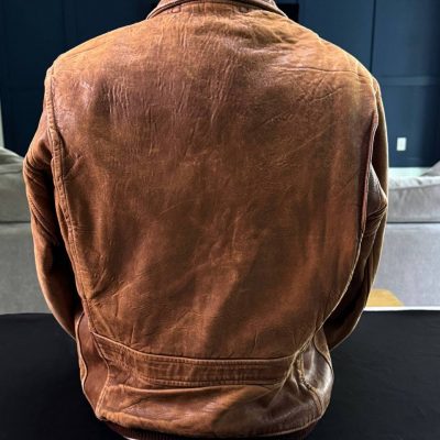 AN-J-3 Pattern Leather Flight Jacket, McGregor Sportswear (Doniger), Russet Capeskin, Size 40, WW2/1940s