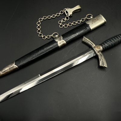 Luftwaffe Dagger, Model 1935 (nickel-silver fittings). [Stöcker & Co. SMF]. Stamp – SMF.
