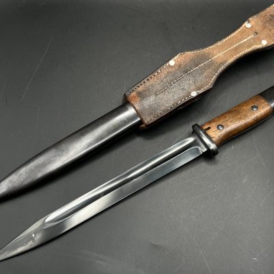 Mauser rifle bayonet (1934-1945). 1935 – S/155G. [E.u.F Hörster]. Unsharpened blade. Matching numbers.