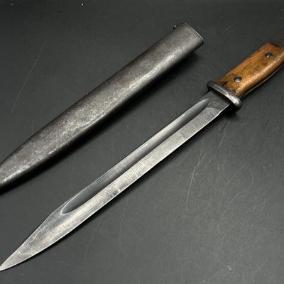 Bayonet model 1884/1898 for the Mauser rifle model 1898. 1944 – cof 44. [Carl Eickhorn]. Unsharpened blade. Matching numbers.